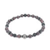 Bracelet en onyx et grenat