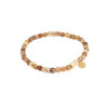 Coffee Agate & Picture Jasper with Gold Spacer Bracelet