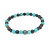 Bracelet de turquoise et d'obsidienne