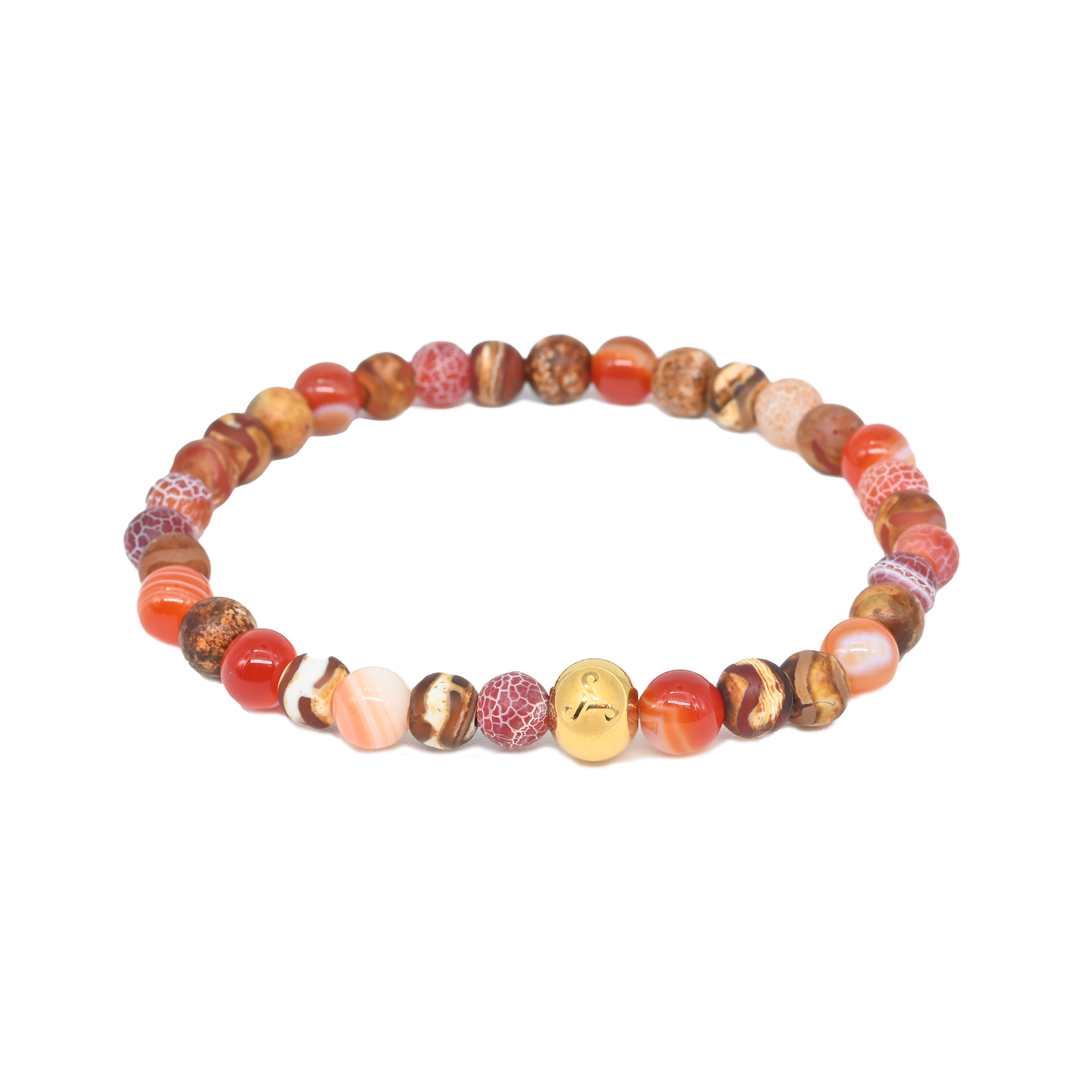 Multi Fire Agate beads Bracelet