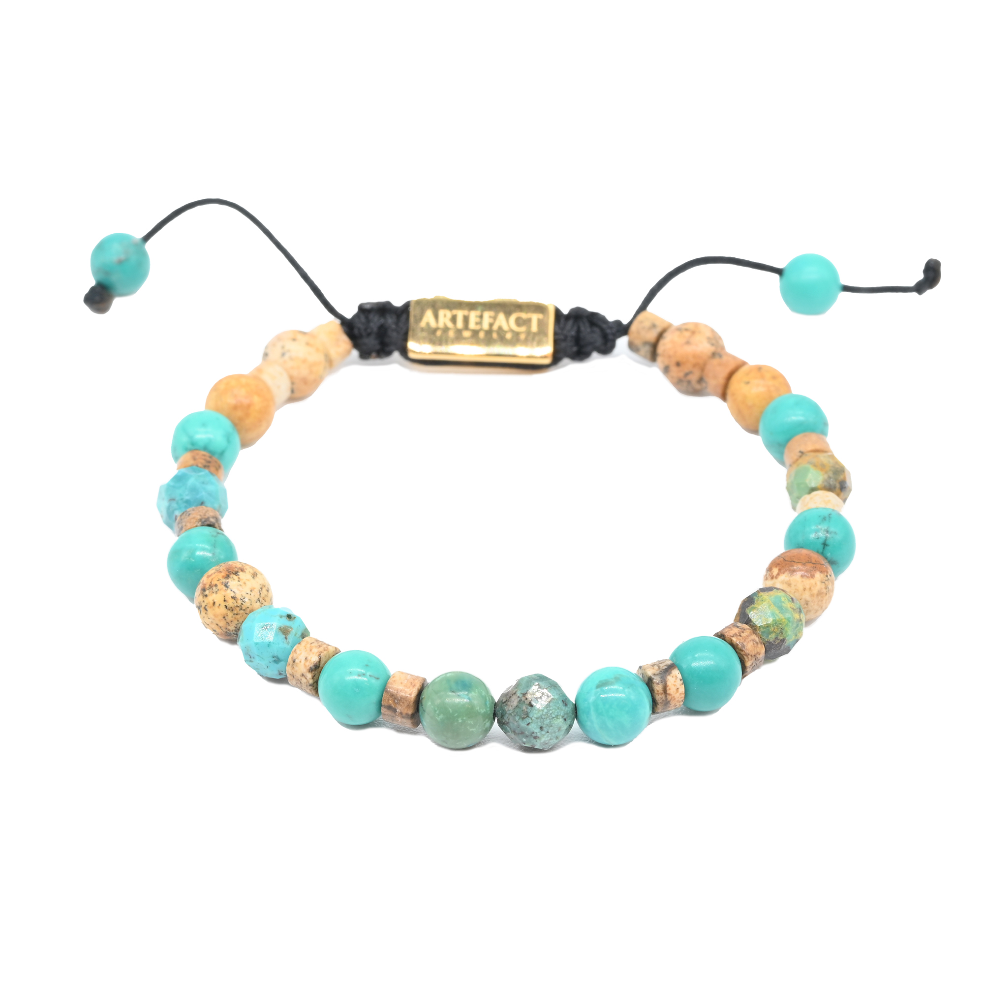 Turquoise with Picture jasper beads Bracelet