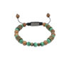 Malachite & Wood beads with Ancient Spacer Bracelet