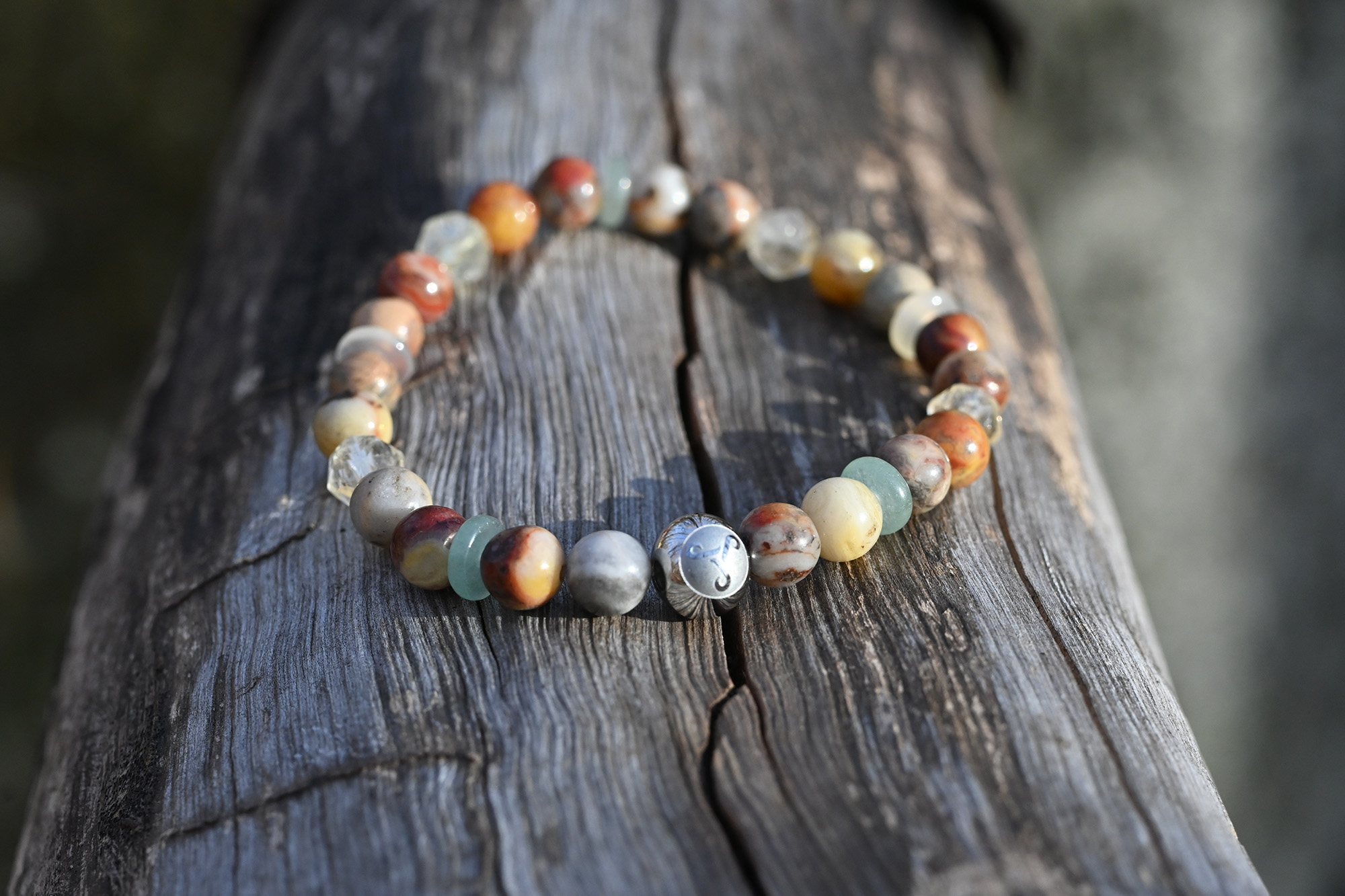 jasper agate ametrine bracelet