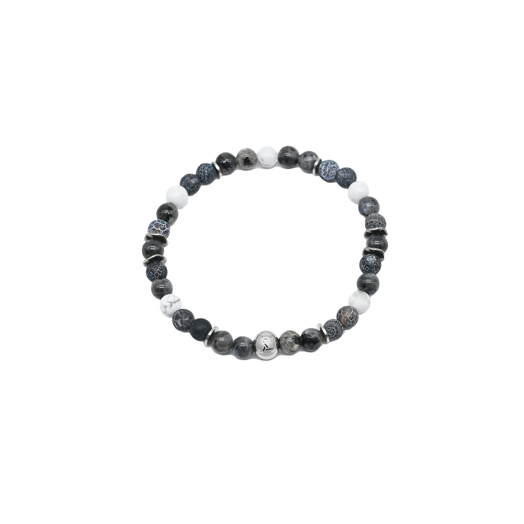 Multi Grey Gemstones beads Bracelet