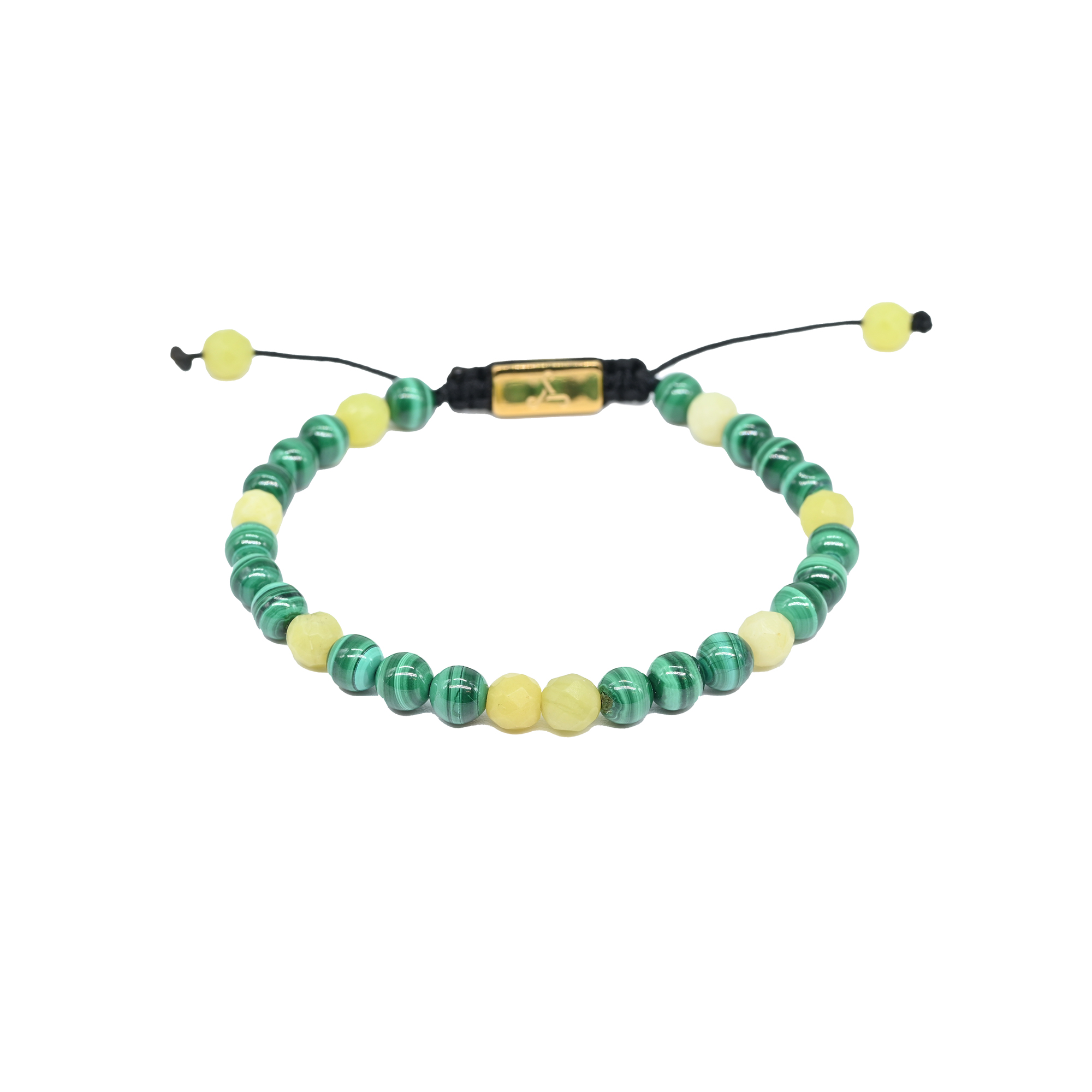 Malachite & Lemon Jade beads Bracelet