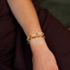 Lemon Jade & Tiger Eyes with Gold Spacer beads Bracelet