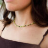 Serpentine & Yellow Jade with gold spacer Necklace